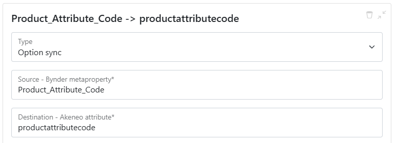 Bynder Option sync metaproperty import