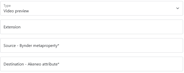 Bynder Video preview metaproperty import