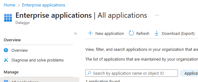 Azure new Application