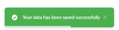 Connect Platform Save confirmation