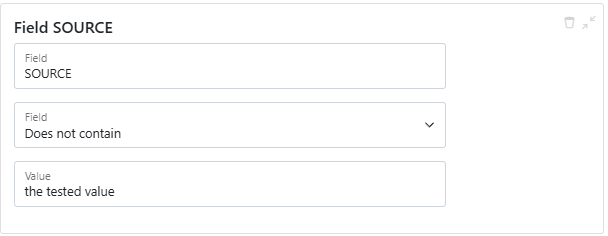 General filter does not contain