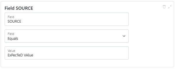General filter Equals