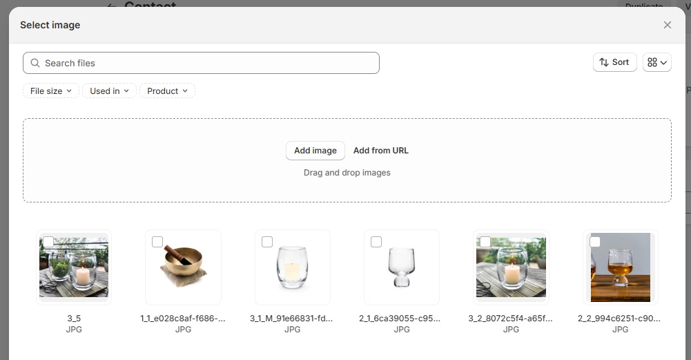 Shopify - Content - Files