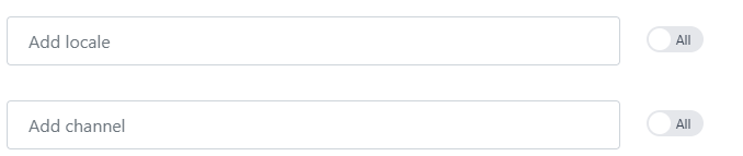 Locale and Channel fields